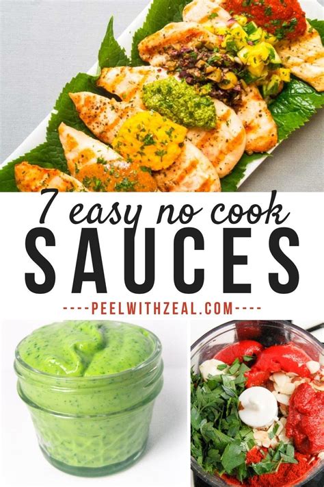 The Best No Cook Sauce Recipes | Healthy sauces, Vegetarian recipes ...