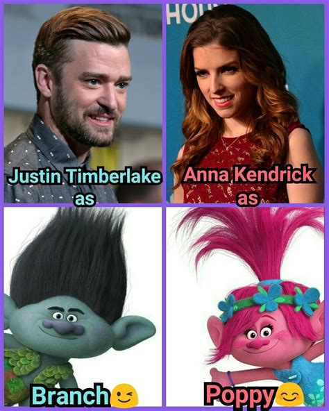 Justin Timberlake as Branch & Anna Kendrick as Poppy from DreamWorks ...