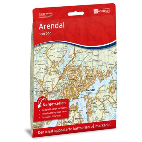 Arendal - National map series in 1:50 000 - Water resistant | Norway's ...