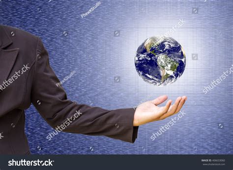 Hands Holding Earth Elements This Image Stock Photo 406633060 ...