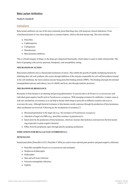 (PDF) Beta Lactam Antibiotics