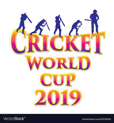 Cricket sport world cup poster design Royalty Free Vector