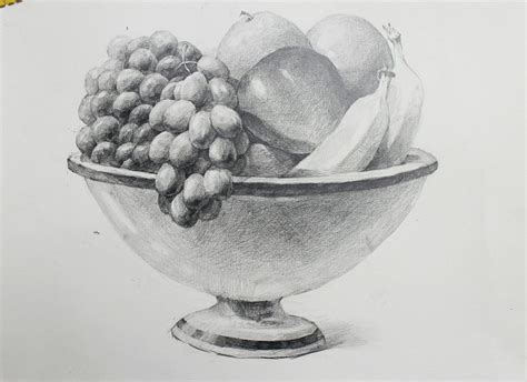 NAMIL ART: [drawing step by step] Drawing Fruit bowl - Basic Pencil ...