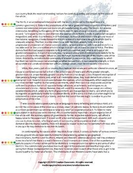 George Washington's Farewell Address Analysis Worksheet by ...