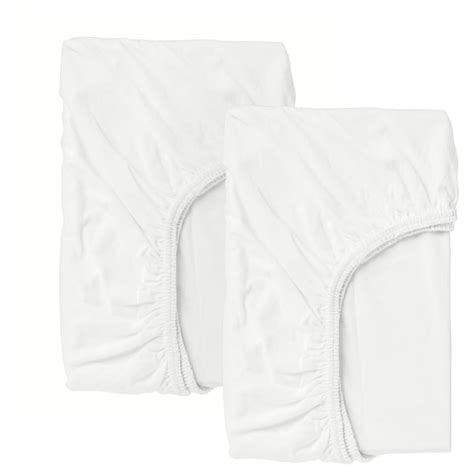 LEN crib fitted sheet, white, 28x52" - IKEA