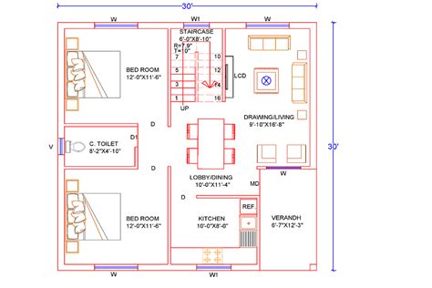 30x30 House Plan|30x30 House Plans India - Indian Floor Plans