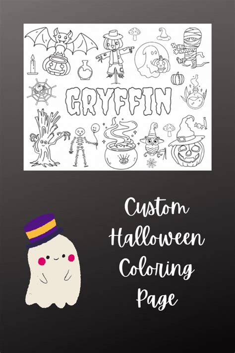 Custom Halloween Coloring Page Custom Coloring Page - Etsy Canada in 2022 | Halloween coloring ...