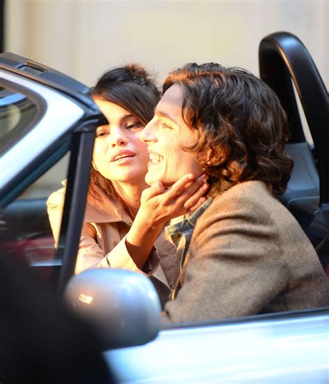 Selena Gomez Kissing Timothee Chalamet on Movie Set Pictures | POPSUGAR ...