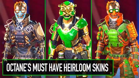 Octane's Heirloom Skins Apex Legends (MUST HAVE LEGENDARY SKINS TO USE ...