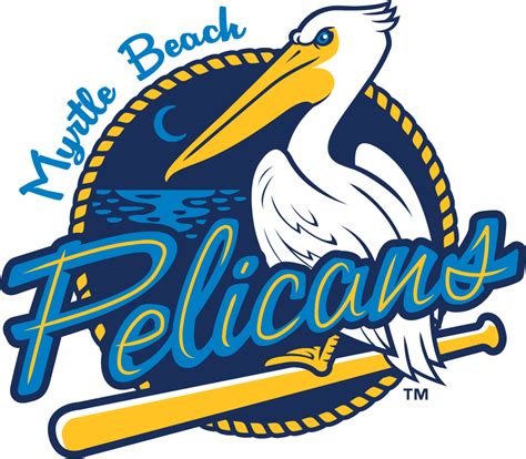 Myrtle Beach Pelicans Logo - Primary Logo - Carolina League (CRL ...