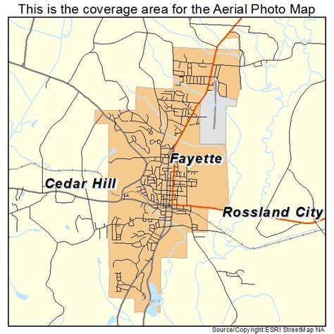 Aerial Photography Map of Fayette, AL Alabama