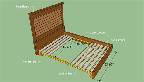 Wooden queen bed frame plans | HowToSpecialist - How to Build, Step by ...