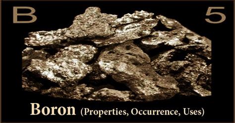 Boron (Properties, Occurrence, Uses) - Assignment Point