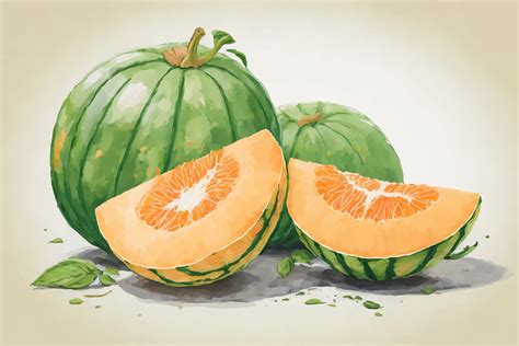 Muskmelon Vector Art Graphic by Ariyan Store · Creative Fabrica