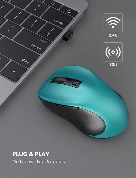 Trueque Wireless Mouse for Laptop 2.4GHz Ergonomic Computer Mouse with Back & Forward Buttons 3 ...
