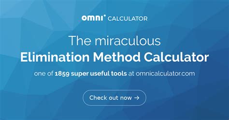 Elimination Method Calculator with Steps