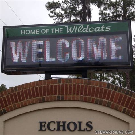 School Sign for Echols County Schools - Statenville, GA