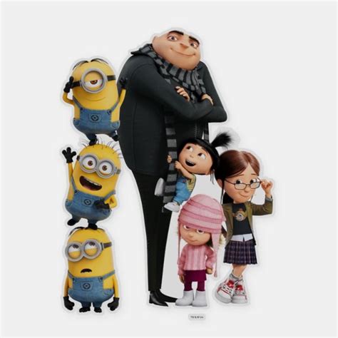 Despicable Me | Minions, Gru & Girls Sticker | Zazzle.com in 2021 ...