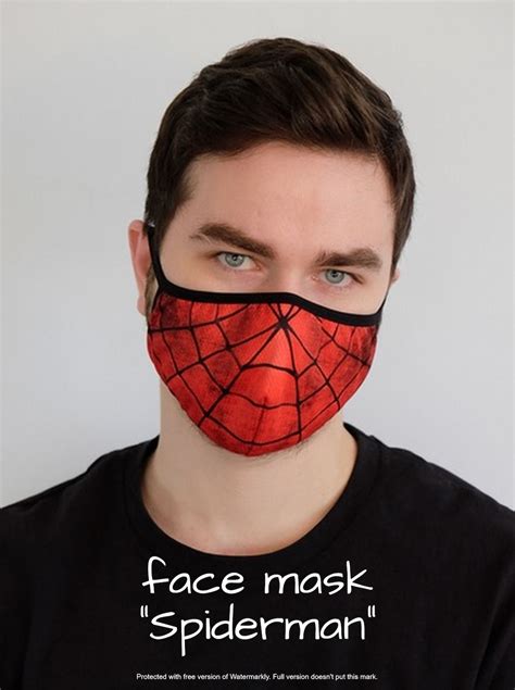 Spiderman face mask for adults and kids / Spider man face mask | Etsy