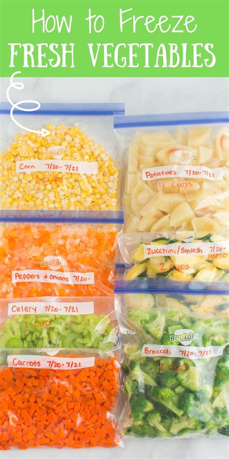 How to Freeze Fresh Vegetables - Family Fresh Meals