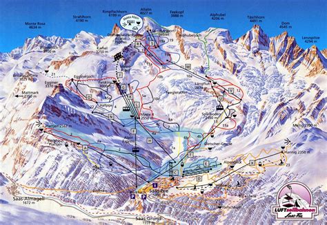 Saas-Fee Piste Map | J2Ski