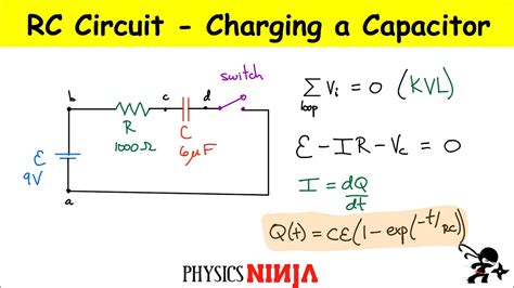 RC Circuit: Charging a capacitor - YouTube