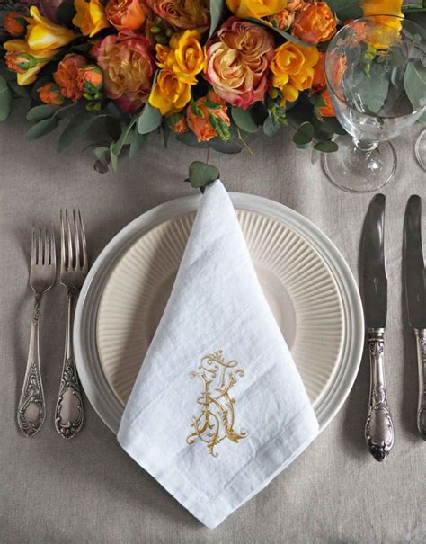 Custom Printed Monogrammed Linen Wedding & Party Napkins - LINOROOM 100% LINEN TEXTILES