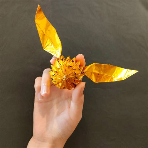 Origami Golden Snitch designed & folded by me(OC, I made this) : r ...