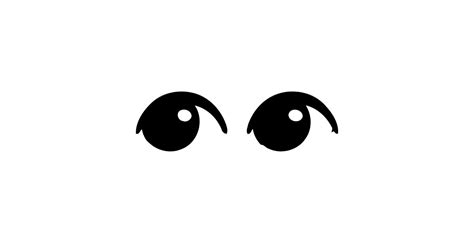 Eyes Looking Sideways Emoticon - Emoji - Sticker | TeePublic