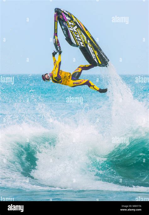 Jet-ski stunt rider in action Stock Photo - Alamy