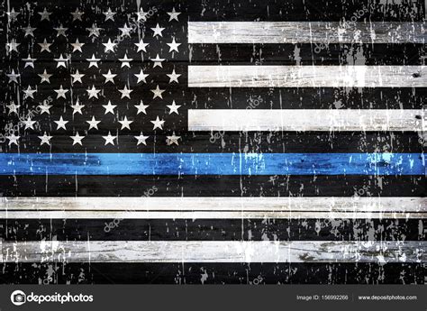 Police Support Flag Weathered Background — Stock Photo © enterlinedesign #156992266