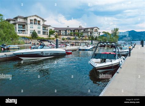 Boats docked on Osoyoos Lake at Walnut Beach Resort, Osoyoos, BC, Canada Stock Photo - Alamy