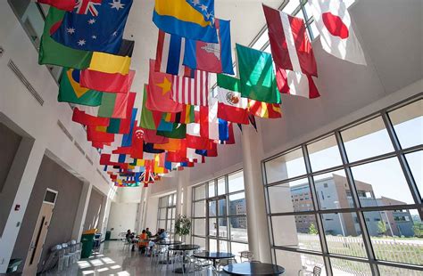 pictures of flags hanging in buldings | The flags representing over 50 countries hang from the ...