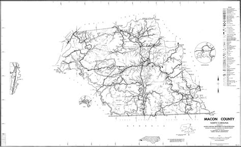 1990 Road Map of Macon County, North Carolina