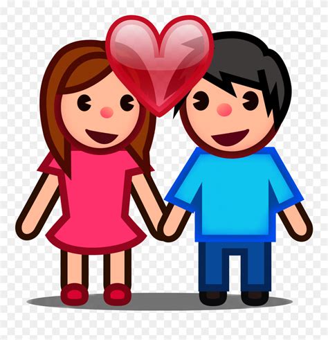 Peo-couple In Love - Couple Emoji Png Clipart (#891318) - PinClipart