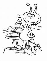 Coloring Page Of Cute Alien  ColoringBay sketch template