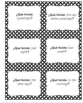 Preterite in Spanish Quiz, Quiz, Trade by Classroom Companero | TPT