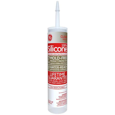 GE Silicone II 10.1 oz. Clear Kitchen and Bath Caulk-GE5040 12C - The ...