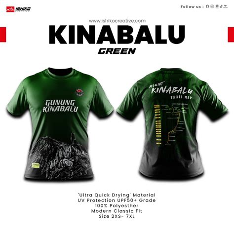 HIKING JERSEY | BAJU HIKING GUNUNG KINABALU GREEN EDITION | Shopee Malaysia