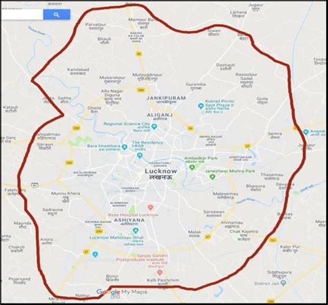 Outer Ring Road Lucknow Map