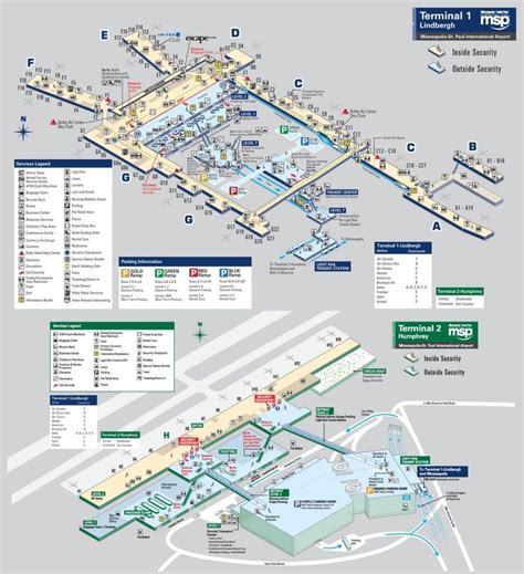 Minneapolis–Saint Paul International Airport map | Airport map, Minneapolis airport, Map