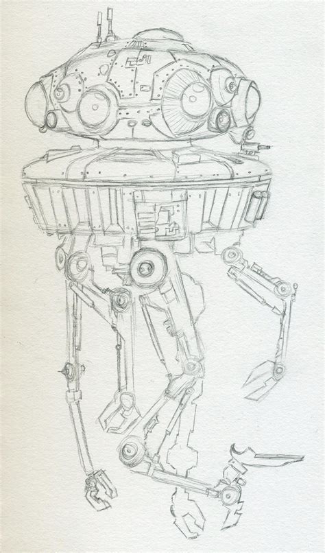 Robot 02 - Imperial Probe Droid WIP by M-Everham on DeviantArt