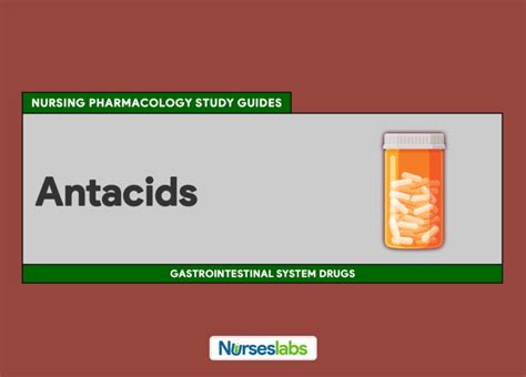 Antacids Nursing Pharmacology Study Guide - Nurseslabs