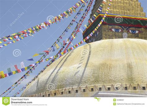 Prayer Flags at Boudhanath stock image. Image of world - 53488357