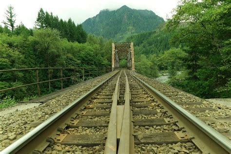 Railroad bridge and tracks stock photo. Image of transportation - 59741702