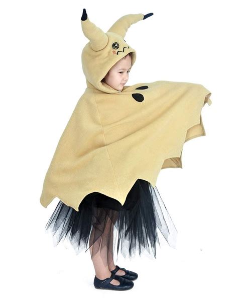 Coskidz Childrens Mimikyu Cosplay Costume Hoodie with Ears Tail Skirt Halloween Khaki *** To ...