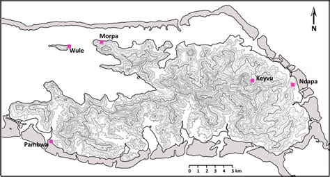 Rossel Island marked with sites mentioned in text. | Download Scientific Diagram