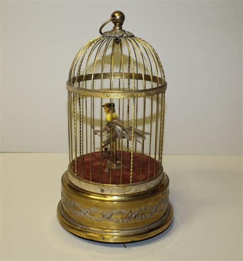 Bargain John's Antiques | Mechanical Singing Bird in Brass Cage - Made in France - Bargain John ...