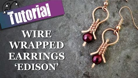 Wire Wrapped Earrings Tutorial Features Hammered Wire Ends / The Beading Gem