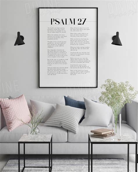 Psalm 27 Wall Art Popular Bible KJV Verse Artwork Scripture - Etsy